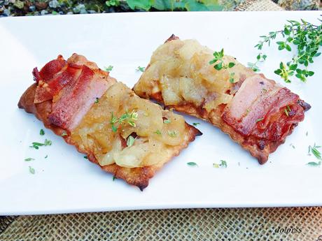 Crujiente  de cebolla y panceta