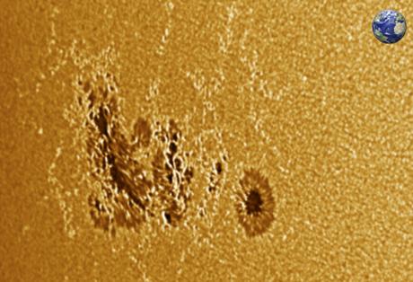 Una gran mancha solar identificada como AR2781 con un núcleo 3 veces superior al ancho de la Tierra, estará apuntando hacia nuestro planeta ¿Qué puede ocurrir con ella?