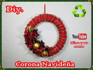 Corona Navideña Reciclando