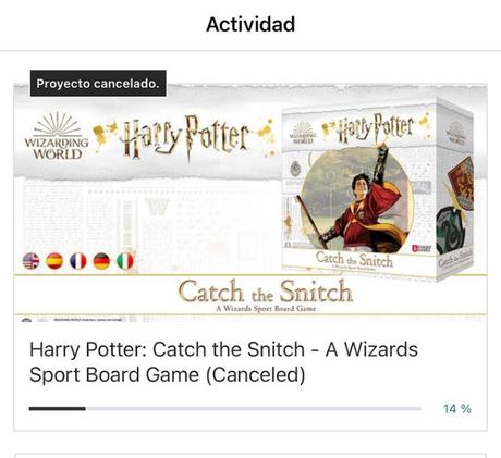 Catch the Snitch de Knight Models, cancelado y pospuesto