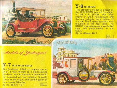 Catálogo de los modelos Yesteryear de Matchbox del año 1969 Catálogo de los modelos Yesteryear de Matchbox del año 1969