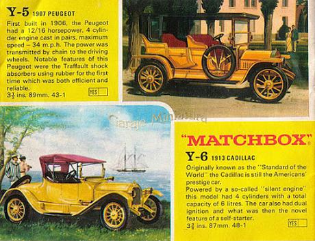 Catálogo de los modelos Yesteryear de Matchbox del año 1969 Catálogo de los modelos Yesteryear de Matchbox del año 1969