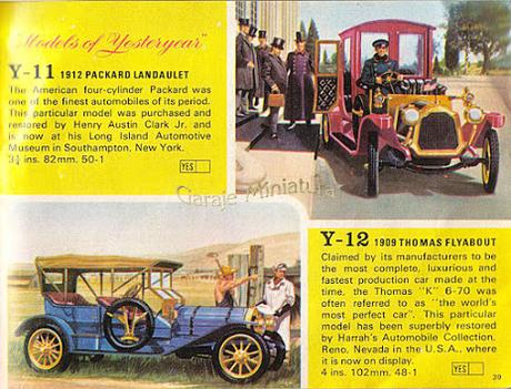 Catálogo de los modelos Yesteryear de Matchbox del año 1969 Catálogo de los modelos Yesteryear de Matchbox del año 1969