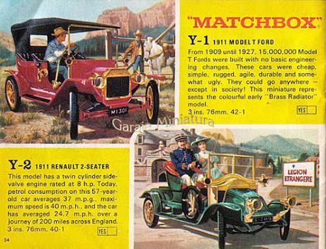 Catálogo de los modelos Yesteryear de Matchbox del año 1969 Catálogo de los modelos Yesteryear de Matchbox del año 1969