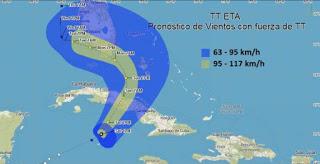 Eta hacia Cuba Eta hacia Cuba