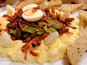 Judías verdes bacon ahumado crema patata