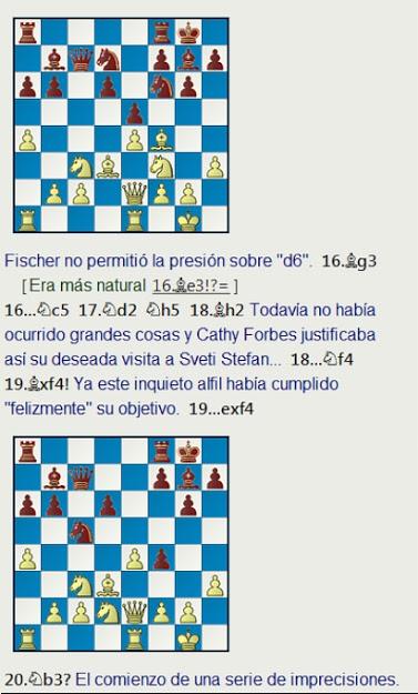 El baúl de los recuerdos (24) - Cathy Forbes vs Fischer, Partida de Exhibición, Sveti Stefan 21.09.1992