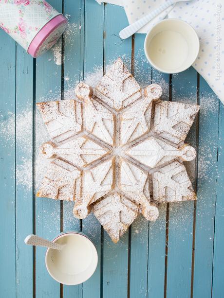 Bizcocho de mandarina. Tangerine Snowflake Cake