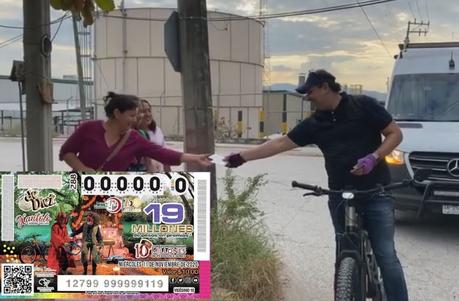 Alcalde de Valles regala su sueldo en billetes de lotería alusivos al Xantolo