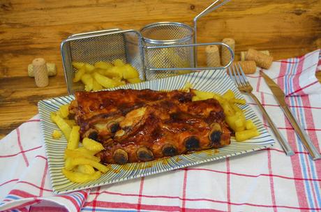 Las delicias de Mayte, costillas en salsa de barbacoa, costillas con salsa barbacoa, costilla con salsa barbacoa al horno, costilla asada con salsa barbacoa, costilla con salsa barbacoa receta, costilla en salsa barbacoa,
