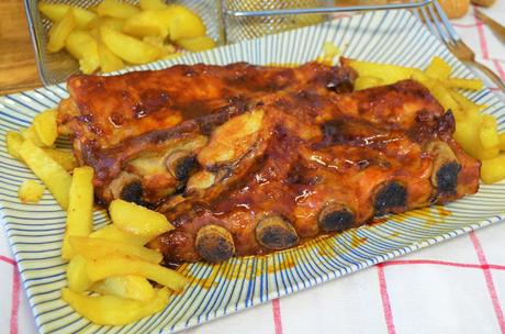 Las delicias de Mayte, costillas en salsa de barbacoa, costillas con salsa barbacoa, costilla con salsa barbacoa al horno, costilla asada con salsa barbacoa, costilla con salsa barbacoa receta, costilla en salsa barbacoa,