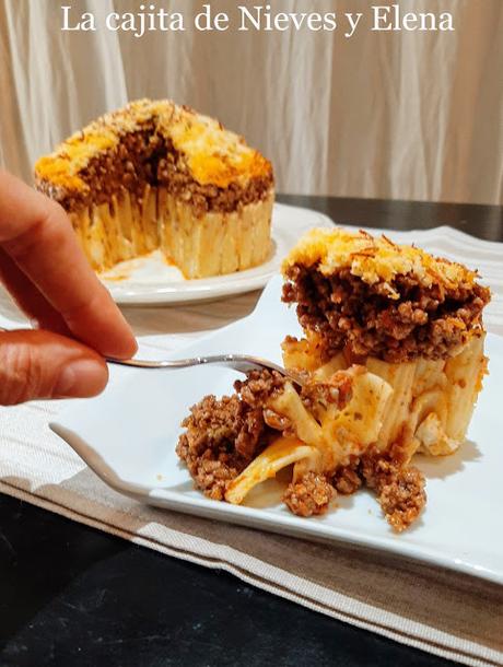 Pastel de macarrones Pastel de macarrones