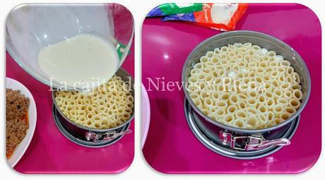 Pastel de macarrones Pastel de macarrones