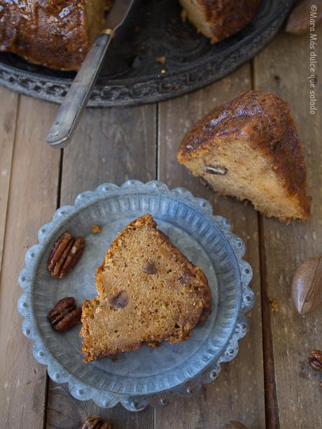 Bundt cake de boniato, miel y whisky