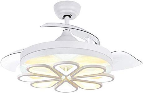 Wlnnes ABS Cuchillas silencioso del motor Decoración Fandelier luz de techo de 42 pulgadas con control remoto Ventilador modernos de control de LED Tres-Colores colgante por la luz de oficina/sala d