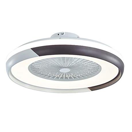 Ventilador De Techo Con Función De Luz, Luz De Techo LED Moderna Lámpara De Techo Regulable Con Velocidad De Viento Ajustable De 40 W Ultra Silencioso Control Remoto Sala De Estar Dormitorio,Negro