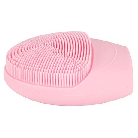 Cepillo de limpieza facial, Cepillo vibratorio eléctrico de silicona para limpiar los poros, Dispositivo de limpieza Efecto antisuciedad para mujeres(Pink)