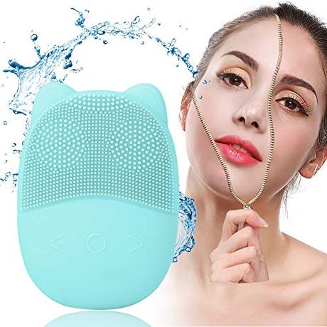 Limpiador de poros, masajeador de silicona, multiusos para limpiar la piel de la cara, lavado facial(green)
