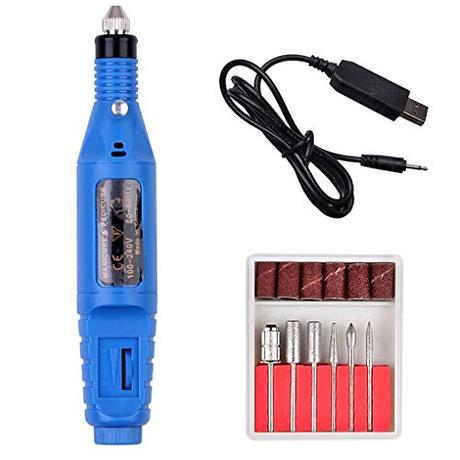 Lima de pies eléctrica, elige la mejor Taladro Eléctrico Profesional Para Manicura, Kit De Brocas Para Uñas, Herramienta De Arte Para Lima De Uñas, Removedor De Esmalte De Gel Para Pedicura, Azul