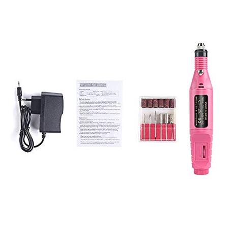 Taladro De Lima De Uñas Eléctrico Kit De Máquina De Taladro De Uñas Eléctrico Profesional 250000Rpm Brocas De Uñas Cortador De Molino De Cerámica Limpiador De Barniz De Gel Herramientas De Color R