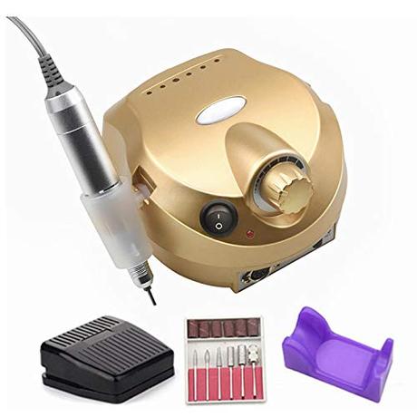 Taladro Eléctrico Para Lima De Uñas 20W 35000Rpm Máquina De Manicura Kit De Manicura Y Pedicura Herramienta De Arte Gold-202