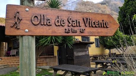 Señalización a la Olla de San Vicente