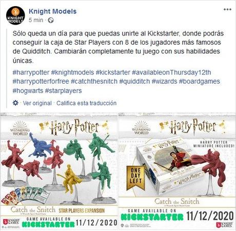 Faltan 24 horas para el inicio del mecenazgo de Catch the Snitch: Mas minis anunciadas