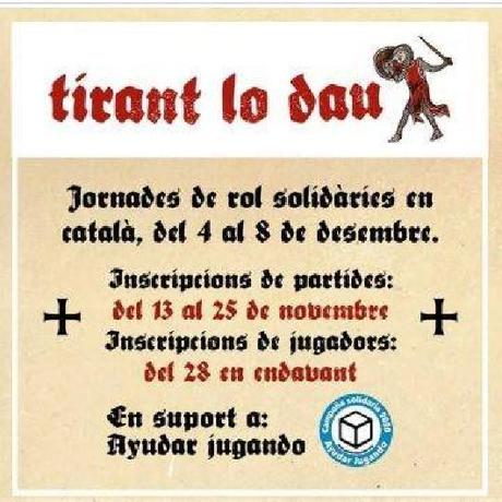 Jornadas solidarias on-line y en catalán de Tirant lo Dau
