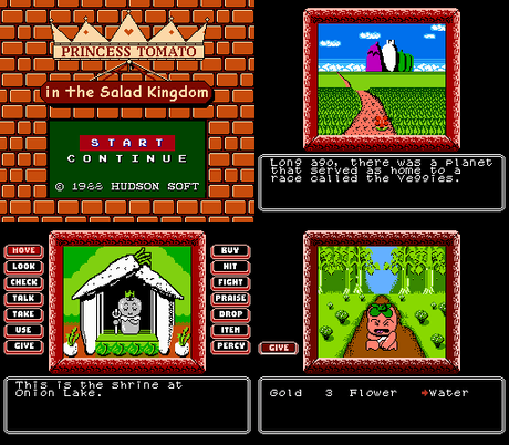Salad no Kuni no Tomato Hime (versión japonesa de Princess Tomato in the Salad Kingdom) de Nintendo Famicom traducido al inglés Salad no Kuni no Tomato Hime (versión japonesa de Princess Tomato in the Salad Kingdom) de Nintendo Famicom traducido al inglés