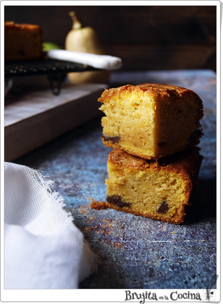 Bica de calabaza y chispas de chocolate