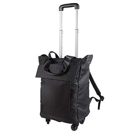 Carro de compra, cual te interesa comprar Carro de la compra desmontable universal, bolsa de viaje portátil para viajes cortos para llevar equipaje y bolsa de transporte (color: negro, tamaño: 28 x 16 x 93 cm)