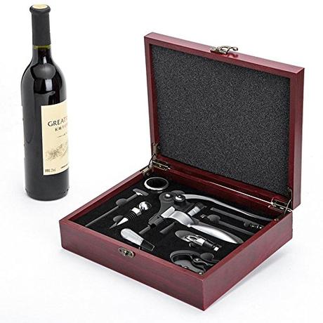 Accesorios del vino, saborea tu momento Cooko Abridor de Vino,Abrebotellas Sacacorchos,Set de Accesorios,9 Piezas