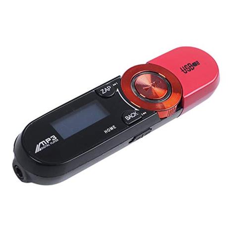 Camisin 8GB USB Disk Pen Drive Reproductor Mp3 Grabadora USB LCD FM Radio/TF, Rojo