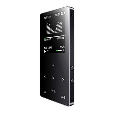 SHTAO Reproductor de MP3 inalámbrico de 16 GB, Reproductor de música de bajo HiFi, Ape FLAC, Radio FM, Reproductor de música MP3 portátil, sin pérdidas, Hi-Fi