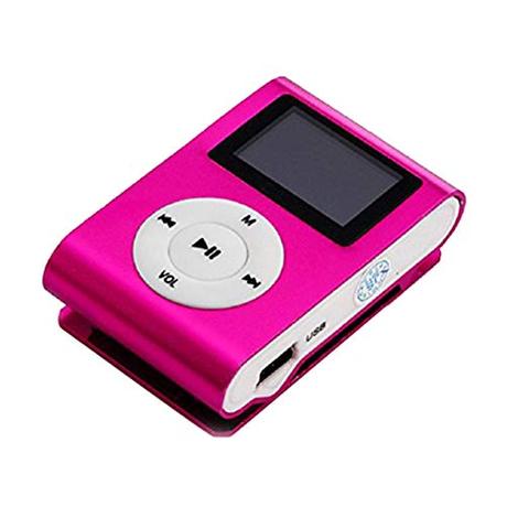 Kongqiabona-UK Mini Reproductor MP3 Digital con Clip de Metal con Pantalla LCD de 1,8 Pulgadas Compatible con Tarjeta TF USB 2.0 con Conector para Auriculares de 3,5 mm