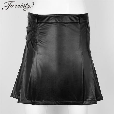 Falda De Cuero Negra Para Fiesta