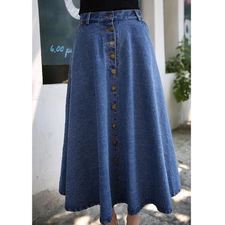 Falda Mezclilla Larga