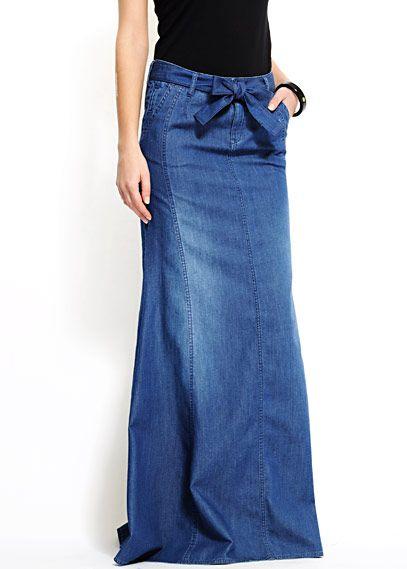 Falda Mezclilla Larga