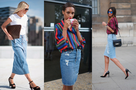 Falda Mezclilla Larga