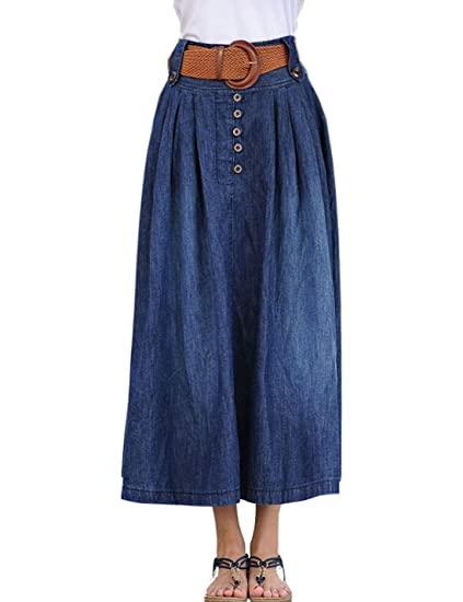Falda Mezclilla Larga