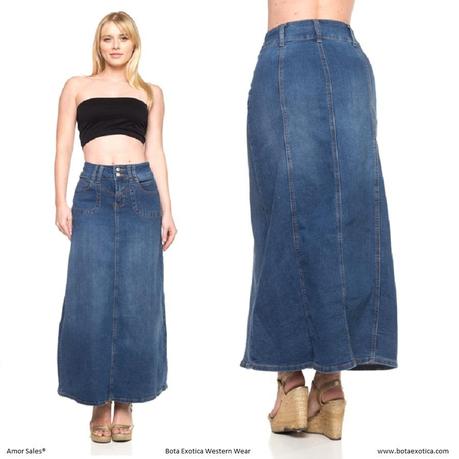 Falda Mezclilla Larga