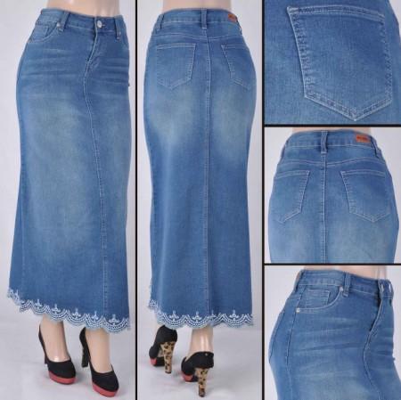 Falda Mezclilla Larga