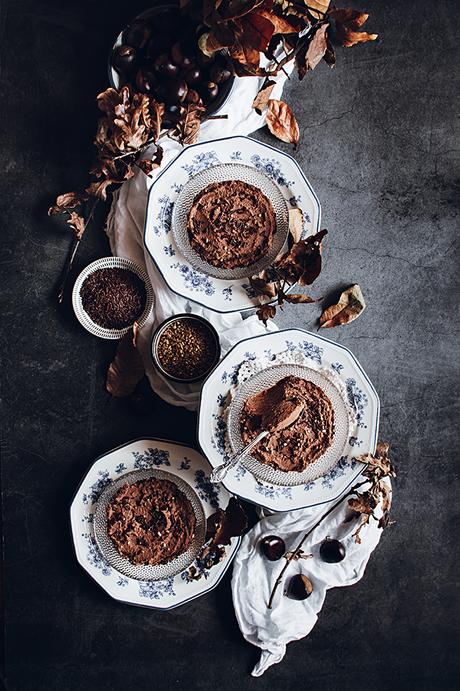 Mousse de chocolate y castañas
