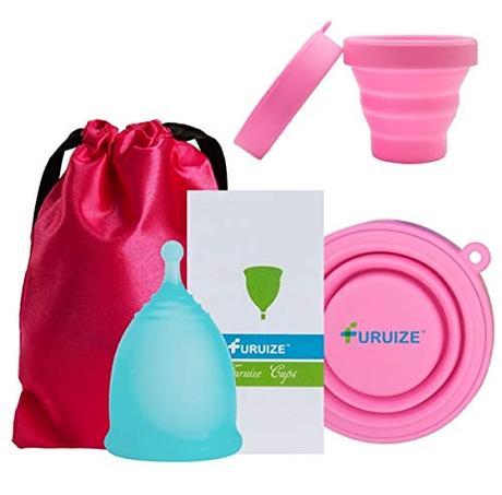 Copa menstrual, respetuosa con tu cuerpo Copa Menstrual Furuize Sport con Taza de Esterilización. Silicona suave de grado médico 100%. Previene infecciones y fortalece el suelo pélvico. Alternativa saludable y ecológica (TALLA L)