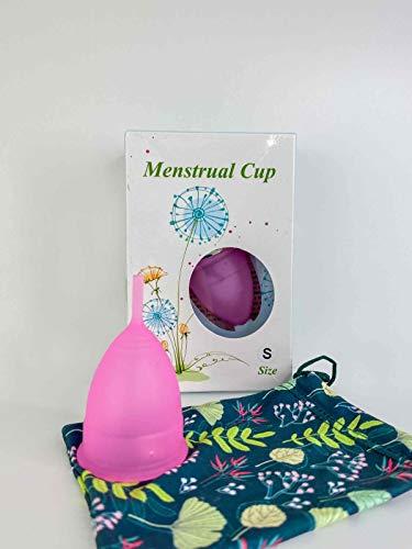 Copa menstrual Inrop Recomendada para nuevas usuarias con Bolsa de regalo e Instrucciones en español  Talla S y Triple certificado de calidad