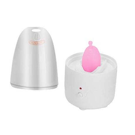Copa menstrual, respetuosa con tu cuerpo Esterilizador de vapor para copa menstrual, Esterilizador menstrual portátil para copa menstrual Vaporera para desinfección de copa menstrual, Desinfección rápida en 3 minutos(blanco, Blanca)