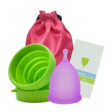 Copa menstrual, respetuosa con tu cuerpo Copa Menstrual Furuize Sport con Taza de Esterilización. Silicona suave de grado médico 100%. Previene infecciones y fortalece el suelo pélvico. Alternativa saludable, económica y ecológica Talla L
