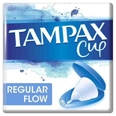 Copa menstrual, respetuosa con tu cuerpo Tampax Copa Menstrual, Diseñada junto a una Ginecóloga, Flujo Regular, Incluye Funda de Transporte