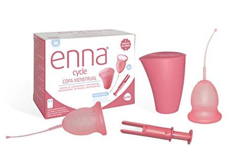 Copa menstrual, respetuosa con tu cuerpo Enna Cycle - 2 Copas menstruales, Aplicador y Caja esterilizadora