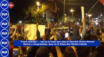 LIMA PROVINCIAS SE UNIÓ AL RECHAZO CONTRA MANUEL MERINO Y CONGRESISTAS...